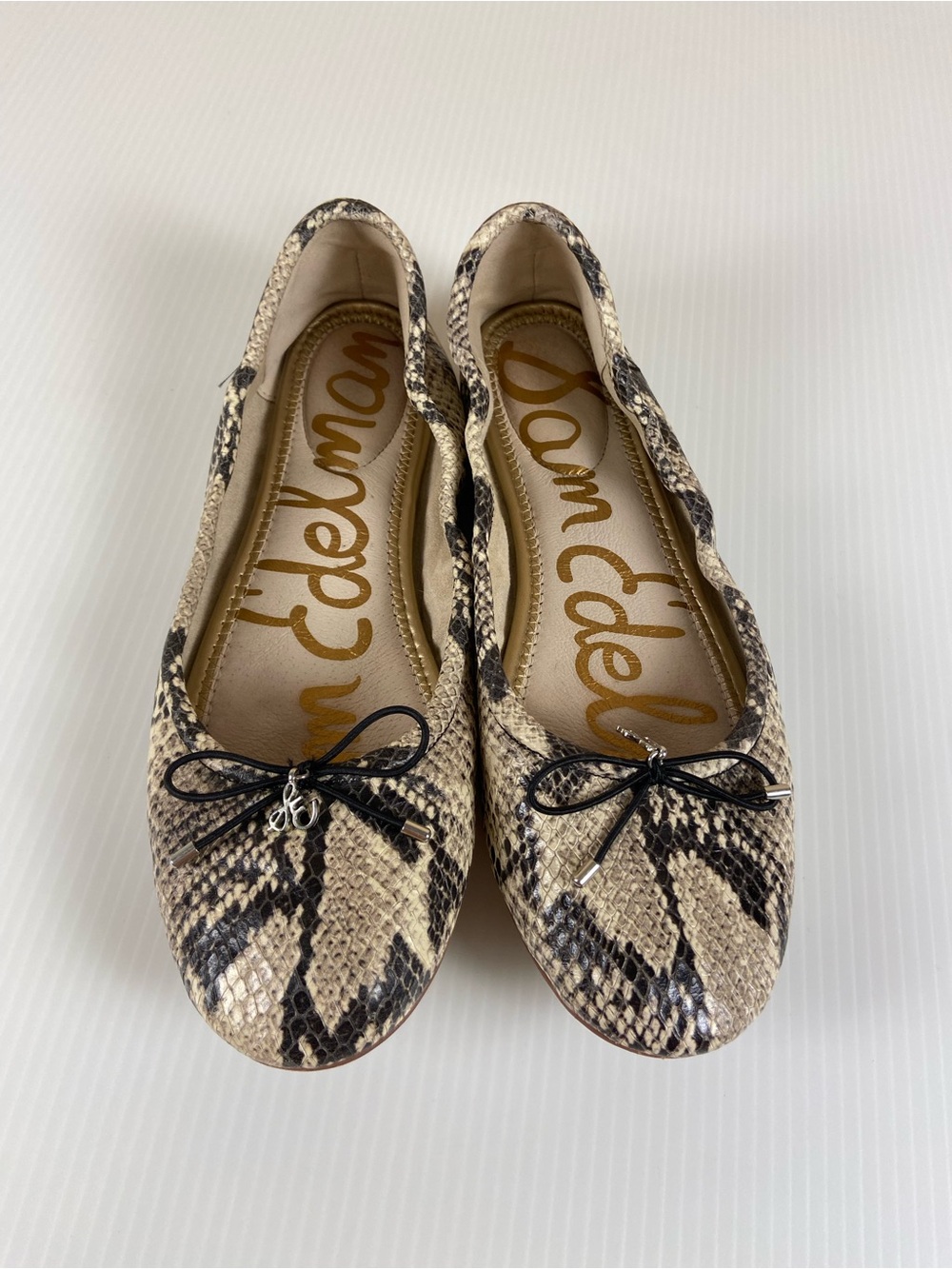 Sam Edelman Felicia Snakeskin Print Ballet Flats Size 8.5